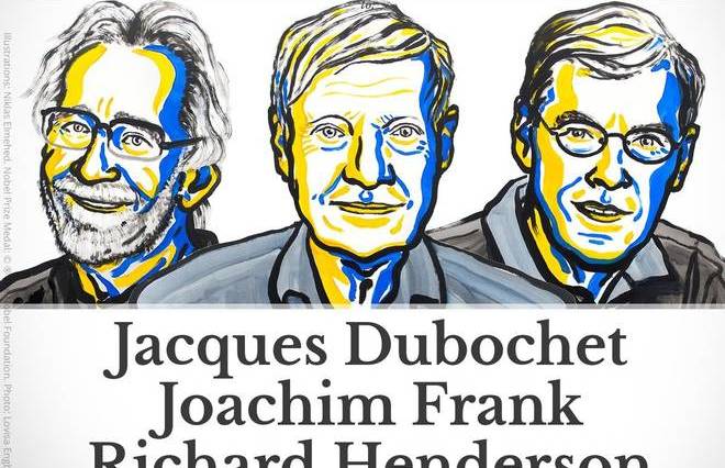 जाक डुबोशे(Jacques Dubochet), योआखिम फ्रैंक(Joachim Frank) और रिचर्ड हेंडरसन(Richard Henderson)